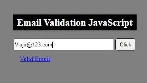 JavaScript Project 11 | Email Validation in JavaScript | Regular Expression