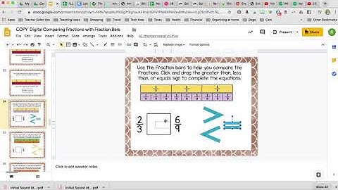Walkthrough of Resource Digital Comparing Fractions