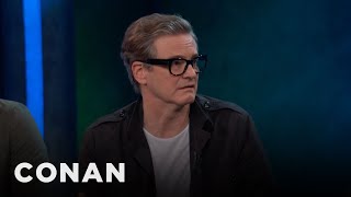 Colin Firth Tried On Elton John’s Clothes | CONAN on TBS