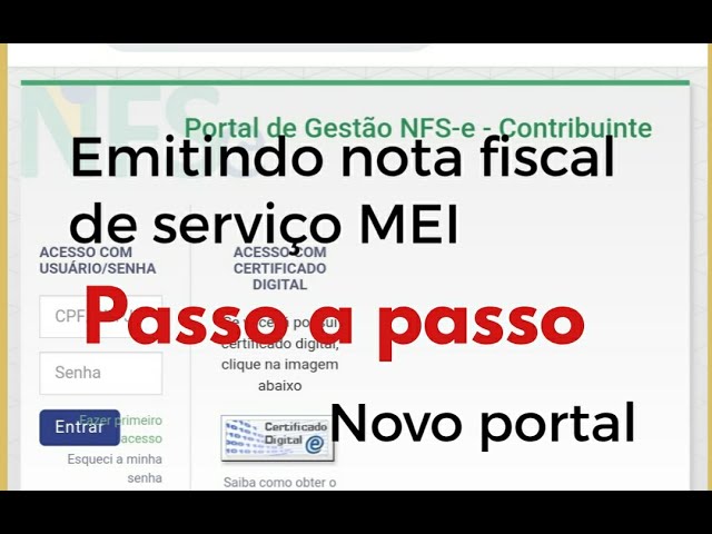 Emitindo nota fiscal de serviço MEI