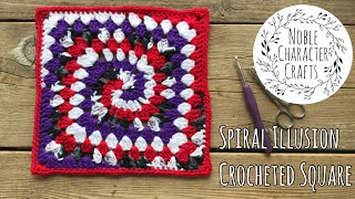 Spiral Illusion Crocheted Square Tutorial - Step-by-Step Instructions