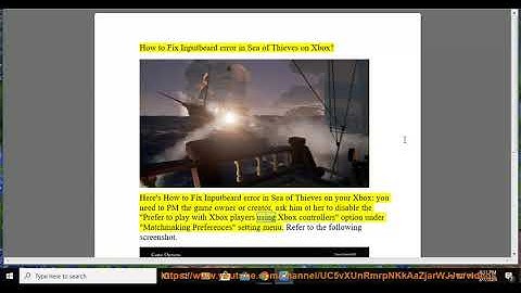 Fix Inputbeard error in Sea of Thieves on Xbox