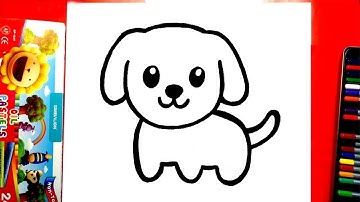 Hướng dẫn cách vẽ CON CHÓ CON | tô màu CHÚ CHÓ CON | How To Draw A Dog Step By Step