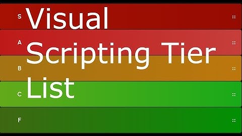 Visual Scripting Game Dev Tier List