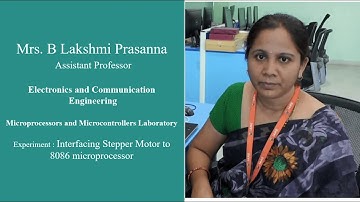 Interfacing Stepper Motor to 8086 Microprocessor by Mrs B Lakshmi Prasanna Department of ECE | IARE