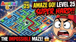 #shortvideo Amaze Go Level 25 🔥 Very Hard Challenge | Sirf Genius Hi Solve Kar Payenge! 😱