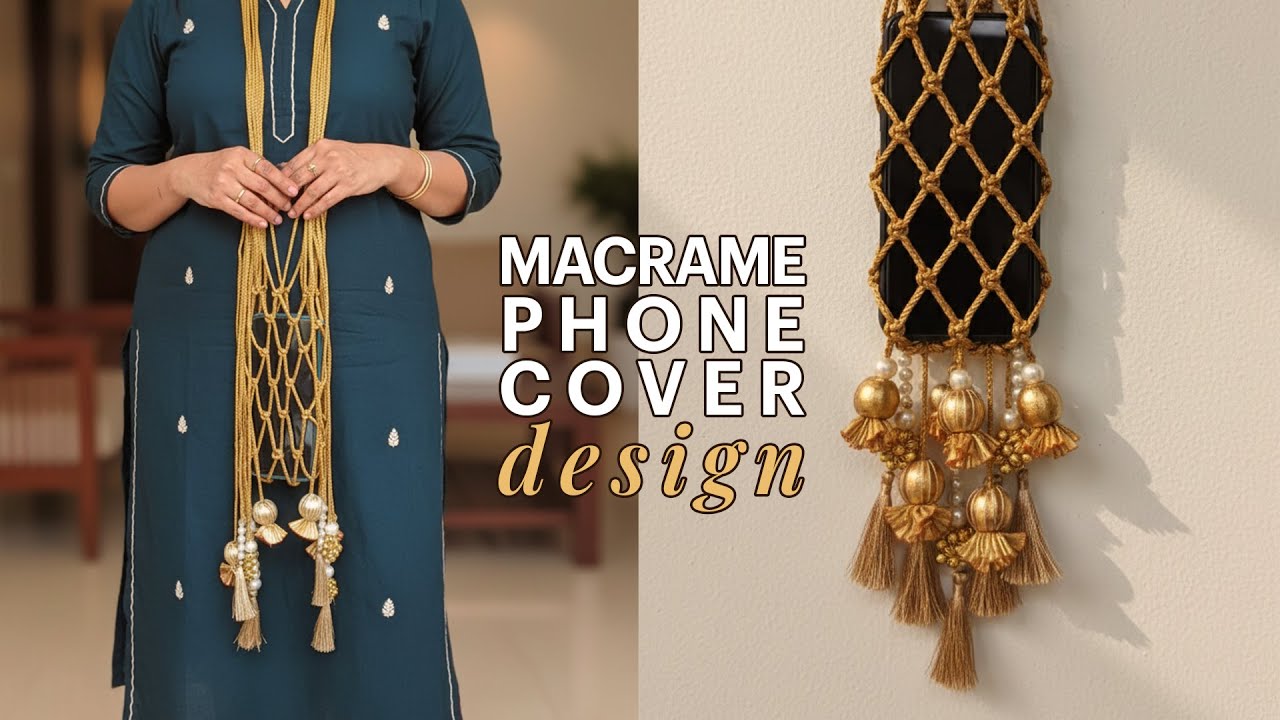 Simple Macrame Mobile Holder | Easy Macrame Mobile Hanger for Beginners | Macrame Mobile Cover | DIY