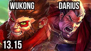 WUKONG vs DARIUS (TOP) | 67% winrate, 1/1/4, Rank 13 Wukong | TR Master | 13.15