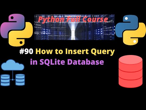 #90 How to Insert Query in SQLite Database in Python | Insert Query in SQLITE Database