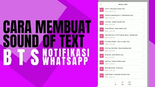 Sound Of Text Bts - Cara Buat Notifikasi Whatsapp Jadi Menarik