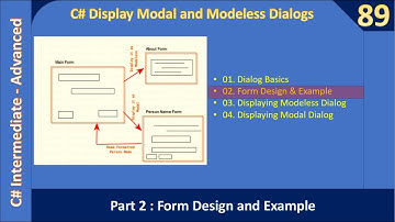 C# Modal & Modeless Dialogs | Part 2 - Main Form Design | C# Advanced #89
