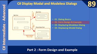 C# Modal & Modeless Dialogs | Part 2 - Main Form Design | C# Advanced #89