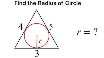 Find the Radius of inscribed circle using Area and sides of Triangle | Find the Radius of circle