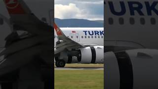 Turkish Airlines A321 NEO landing at Edinburgh Airport turkishairlines