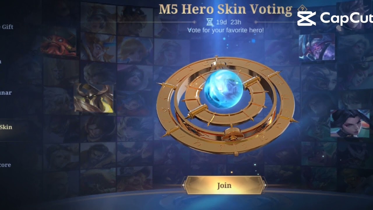 Top 4 M5 hero Skin Voting mlbb 😆🤙