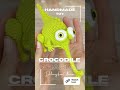 Handmade toy Crochet crocodile Gharial #shorts
