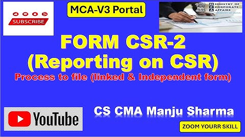 ✅ Form CSR-2 Filing Explained || Complete Process || MCA Compliance 2025