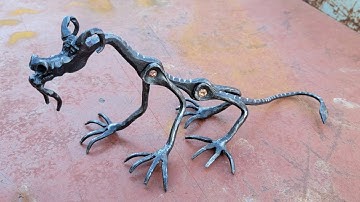 Forged Dragon project, Dragon #1 Forged One piece Dragon head, Forged Dragon sculpture.