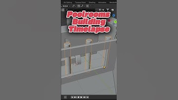 Timelapse of building a Liminal Poolroom in Blender #shorts #blender #liminal #timelapse