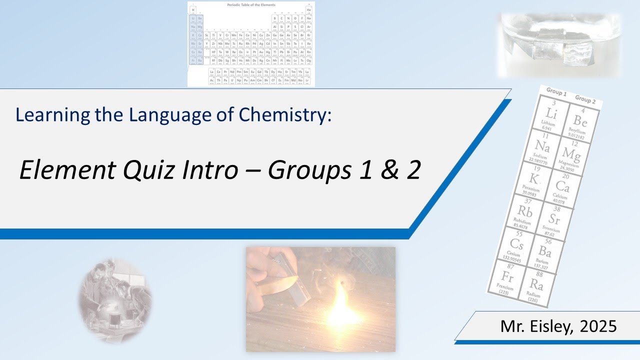 Language of Chemistry - Intro to Element Symbol Quizzes and Groups