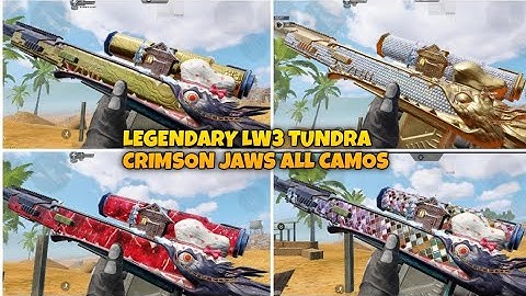 LEGENDARY SNIPER LW3 TUNDRA CRIMSON JAWS ALL CAMOS CODM SEASON 1 LEAKS 2024 COD MOBILE