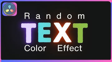 Make this cool RANDOM color Text Effect | Davinci Resolve Tutorial