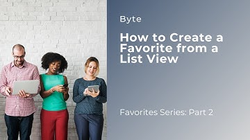 How to Create a favorite from a list view