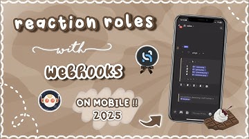 how to make webhooks and reaction roles with discohook | MOBILE | 2025 UPDATED 、ely °｡˚☁️