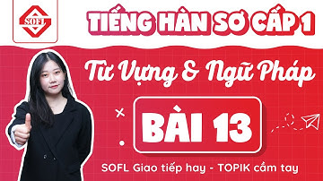 BÀI 13 TỪ VỰNG - NGỮ PHÁP TIẾNG HÀN TỔNG HỢP SƠ CẤP 1 | HỌC TIẾNG HÀN ONLINE