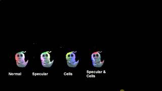 2D shading using normal maps (Phong & cell shading)