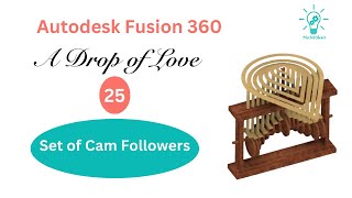 Set of Cam Followers A Drop of Love , Fusion 360 Course for beginners screenshot 1