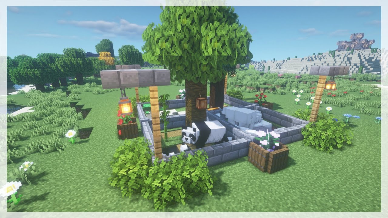 Minecraft Build Baby Animal Petting Zoo Easy Survival Tutorial Chill & Relaxing YouTube