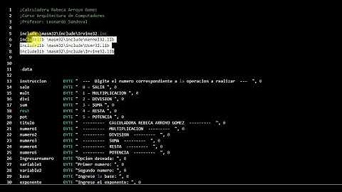 Calculadora en MASM32, Curso: Arquitectura Computadoras, Universidad Latina CR