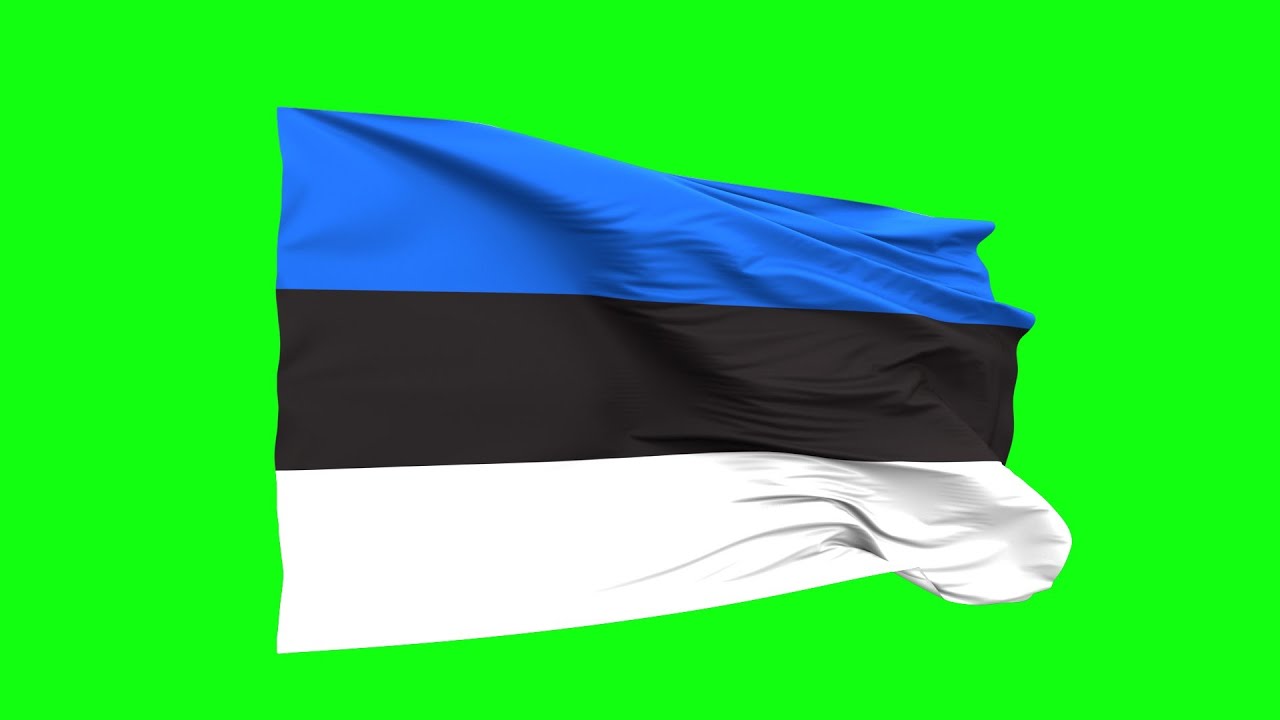 Estonia Flag green screen | blue screen | chroma key (FREE USE)