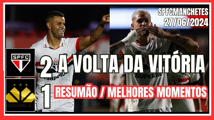 CAMPEONATO BRASILEIRO 2024: SÃO PAULO 2 X 1 CRICIUMA  /RESUMÃO  / MELHORES MOMENTOS