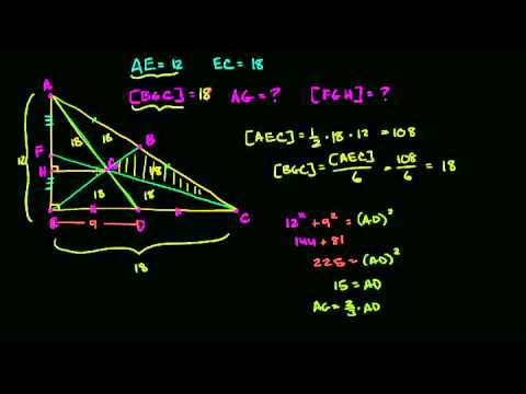Задача с центроидом в прямоугольном треугольнике