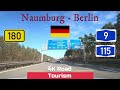 Driving Germany: B180 &amp; A9 Naumburg - Berlin - 4k scenic motorway drive to Berlin