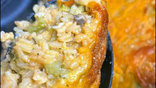 Chicken broccoli rice and cheese casserole