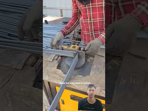 ثني حديد التسليح بسرعة ودقة باستخدام الآلة إنشاءات آلات مدني ثقيل إنشاءات بناء