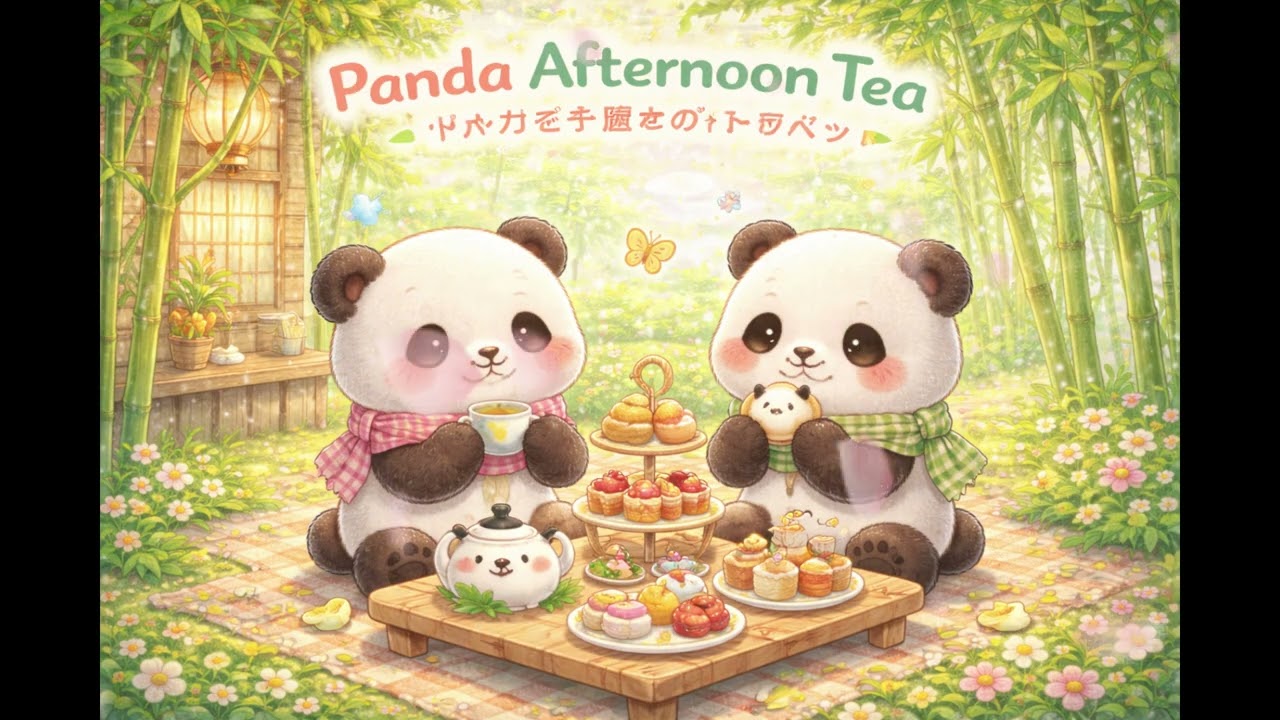 【可愛療癒BGM】熊貓午後茶時光 🐼🍵｜Panda Afternoon Tea | Cute Relaxing Japanese Background Music for Study WorkCafe