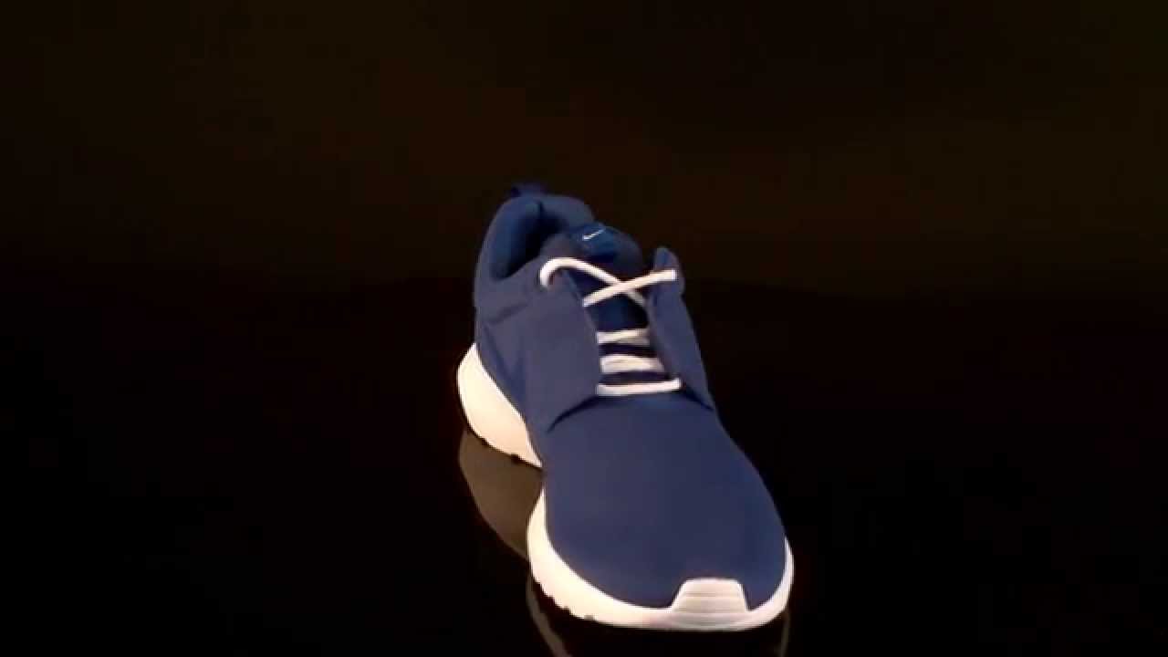 Nike RosheRun Natural Motion Sneaker Game Royal Black Summit White 631749-441