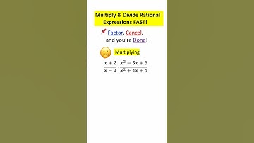 Multiply & Divide Rational Expressions FAST!  Watch Full Video link:  https://youtu.be/WA4Bi9YdP1Y
