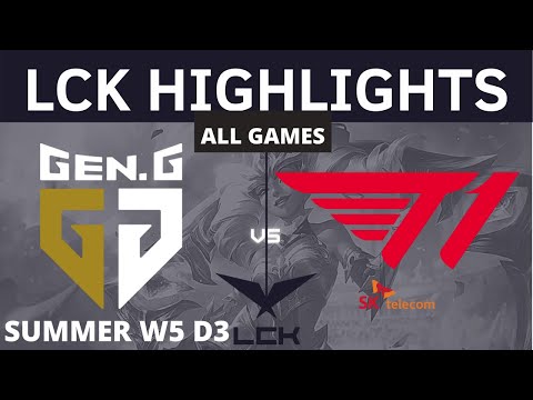 GEN vs. T1 | All Games HIGHLIGHTS - W5 D3 | LCK Summer Split 2021 | GEN.G VS T1