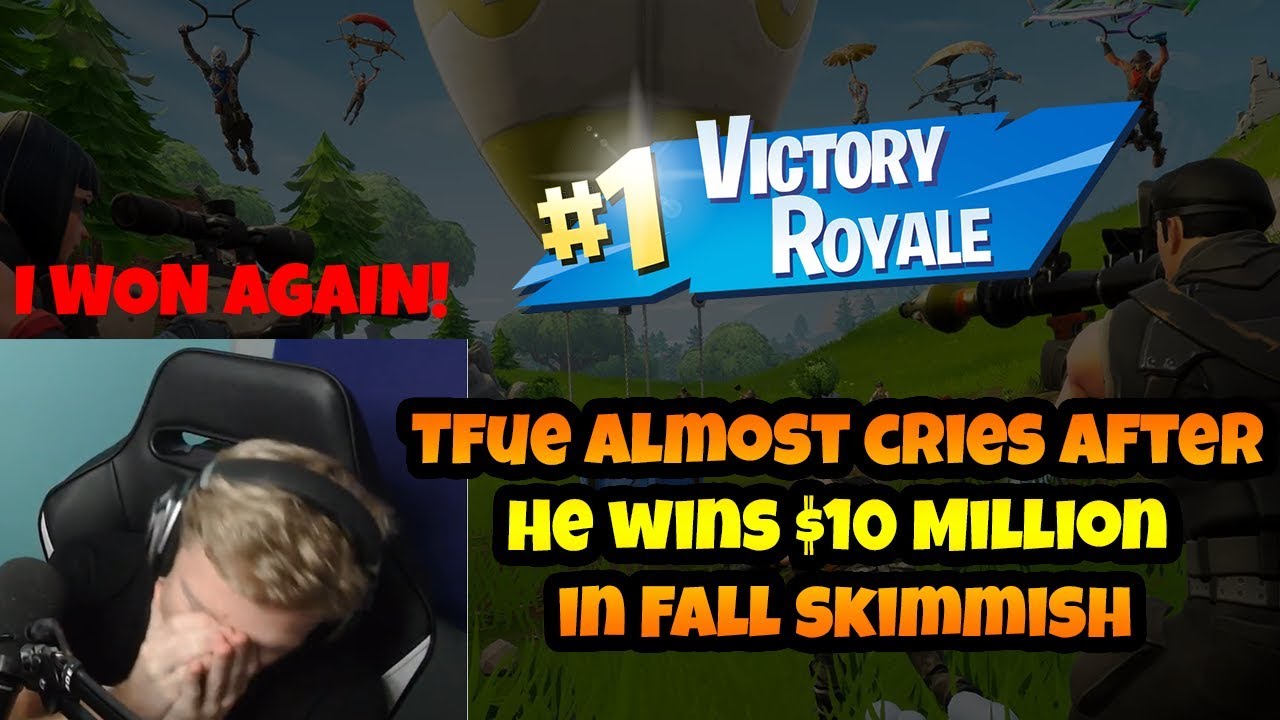 Tfue almost cries after he wins $10 million in fall skirmish!
