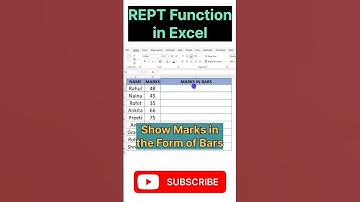 REPT Formula in Excel#Excel REPT Function#excelformula#Excel#exceltutorial#shorts#Create bars Excel