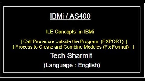 IBMi (AS400) - Module creation in fix format | ile concepts in as400 | ile concepts in as400