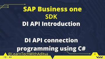 SAP Business One DI API Intro & DIAPI Connection in C#| Sap business one SDK| Learn Tech with Aditya