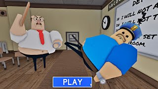 SECRET MODE | NEW TEACHER BARRY in GREAT SCHOOL BREAKOUT! Obby Run #roblox