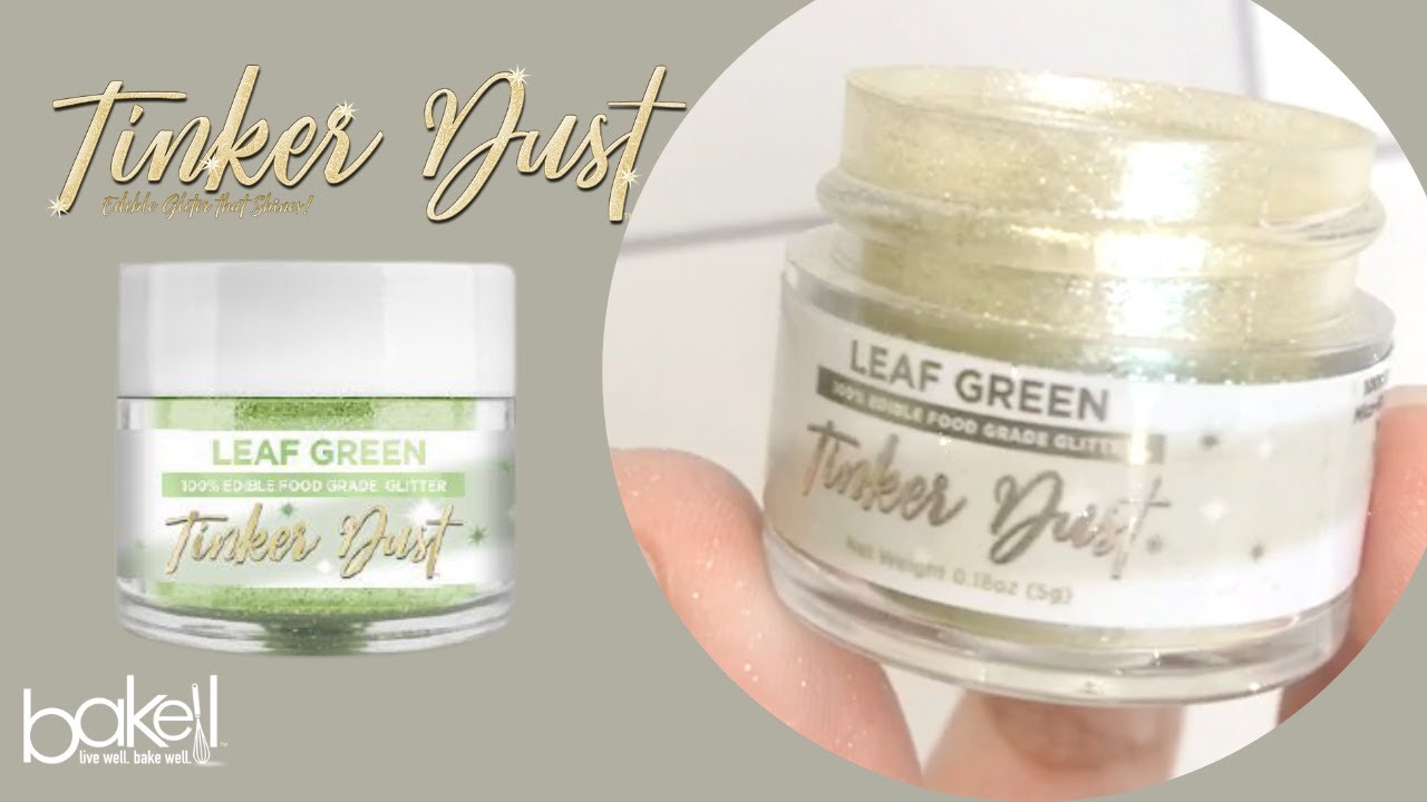 Edible Glitter for Cakes - Leaf Green Shimmer, Sparkle & Super Shiny | Tinker Dust® | Bakell®