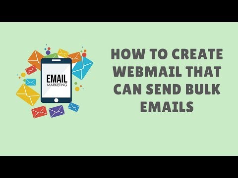 How to create webmail that can send bulk emails